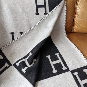 (SOLD) Hermes Avalon blanket black gray